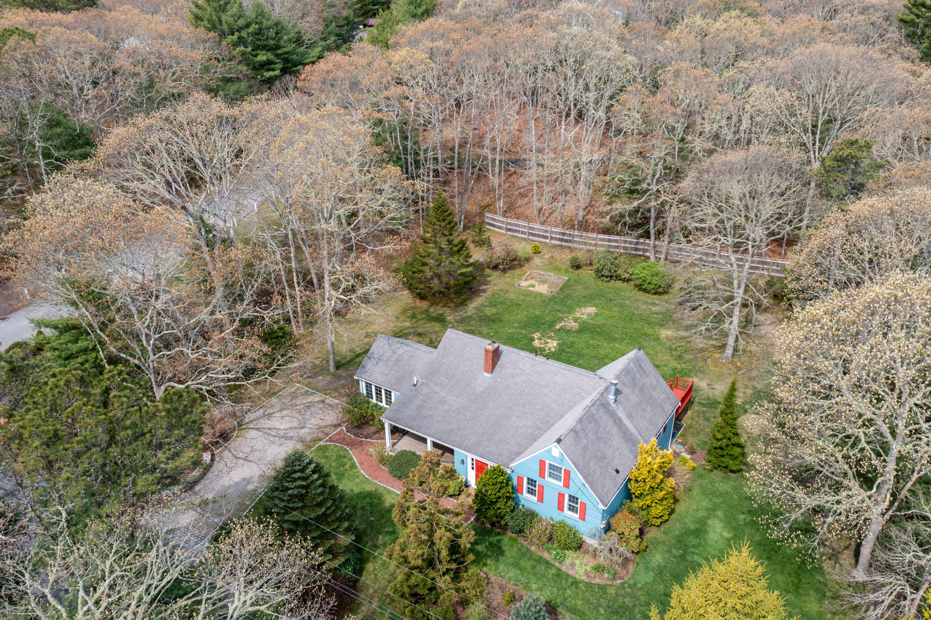 194 Cedar Tree Neck Road Marstons Mills, MA 02648 - Photo 17 of 58 aerial view-front of house