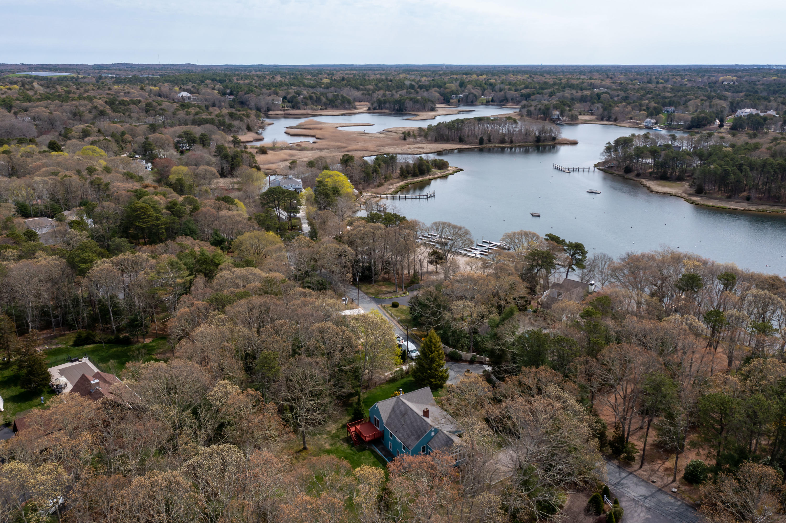 194 Cedar Tree Neck Road Marstons Mills, MA 02648 - Photo 31 of 58 aerial to P Cove and MM River
