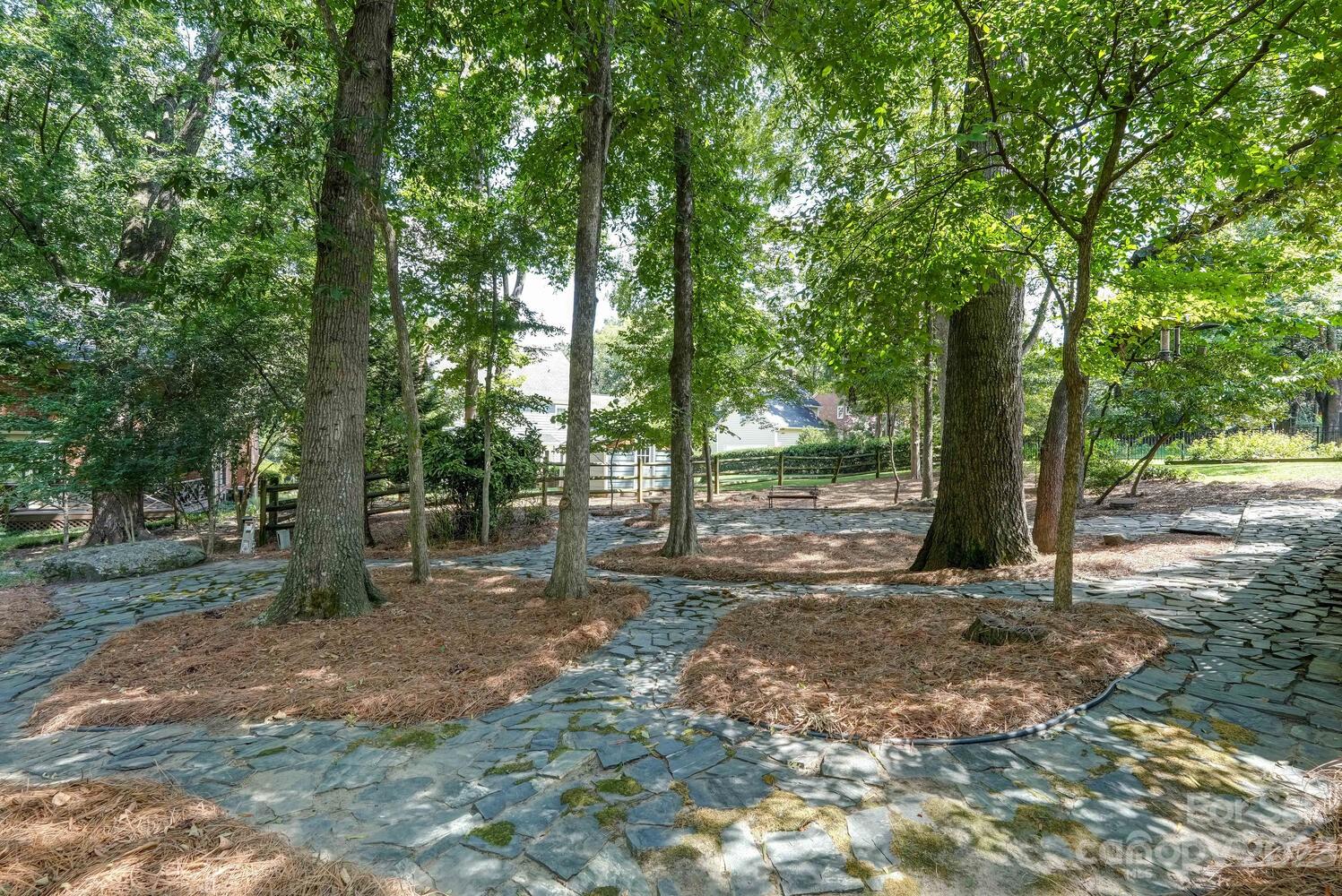 10215 Hanover Glen Road Charlotte, NC 28210 - Photo 38 of 40 a backyard of a house with lots of green space