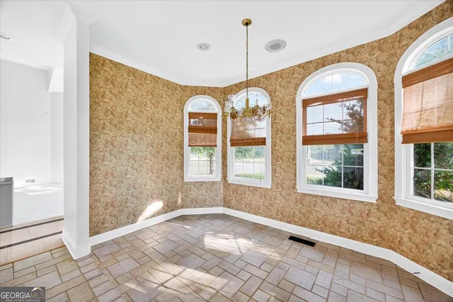 a view of an entryway with a window