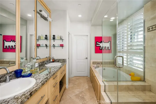 a view of a city and ocean view