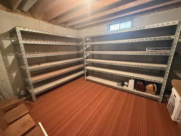 a room with storage and utility