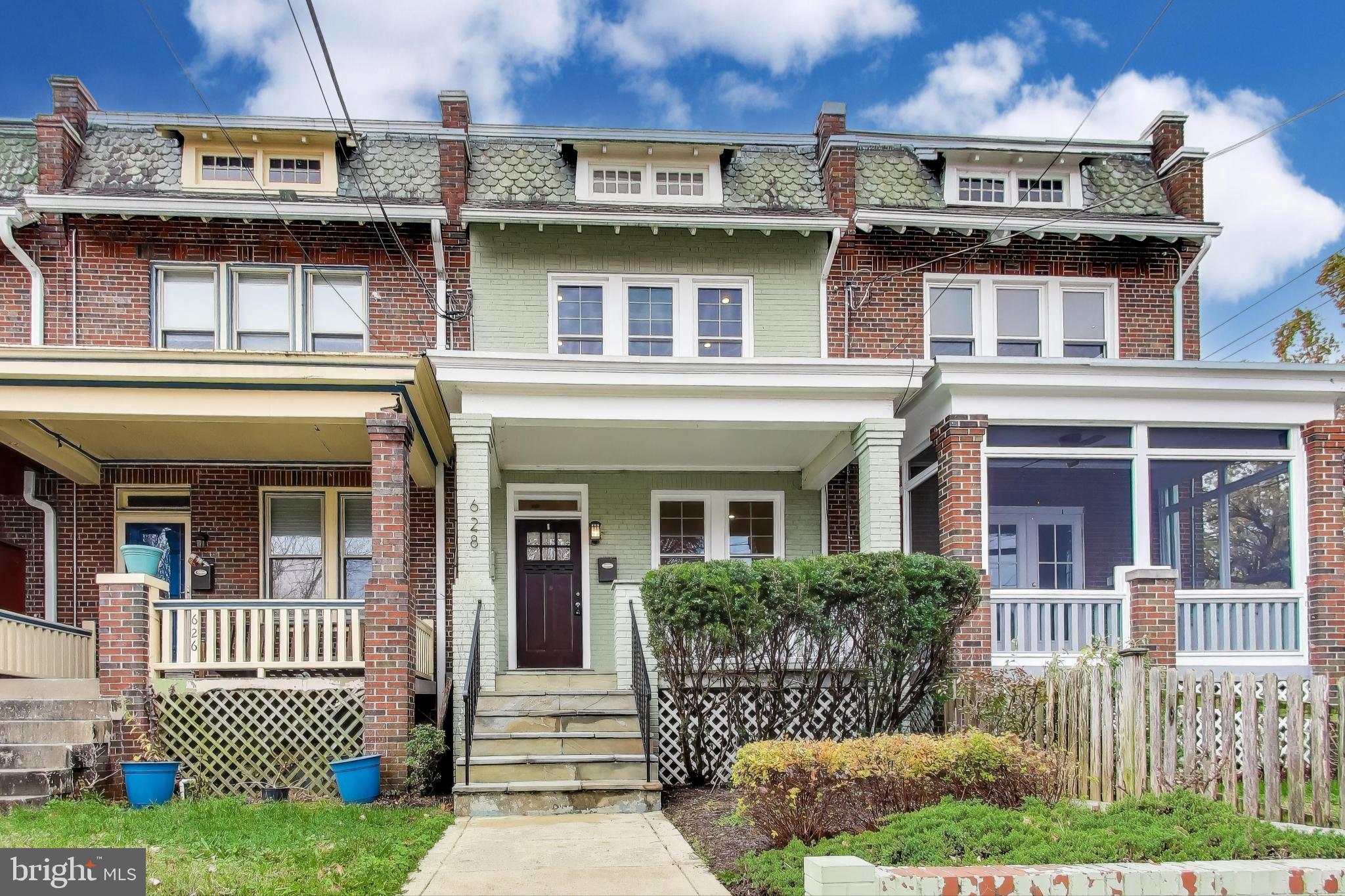 front view of a house with a porch