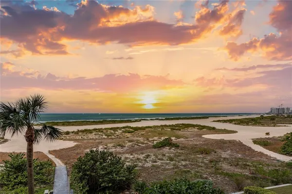 a view of an ocean and beach