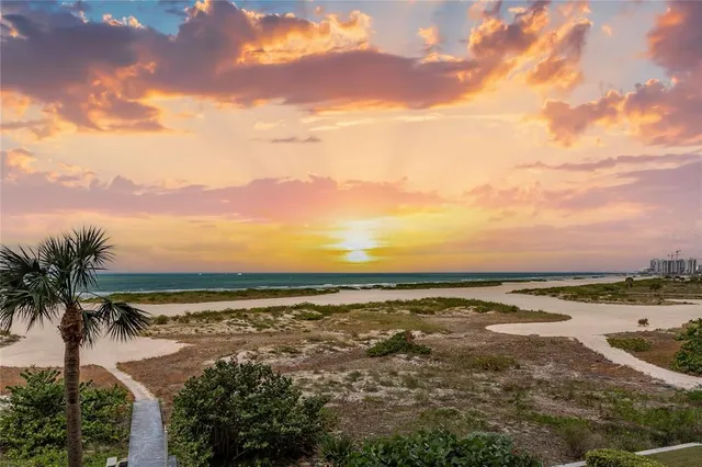 a view of an ocean and beach