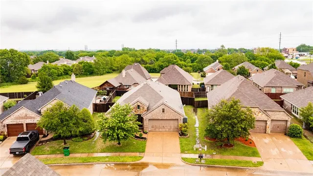 an aerial view of multiple houses