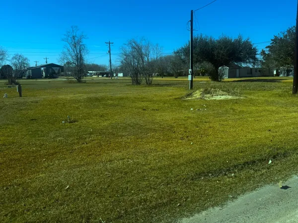 a view of a field with a big yard