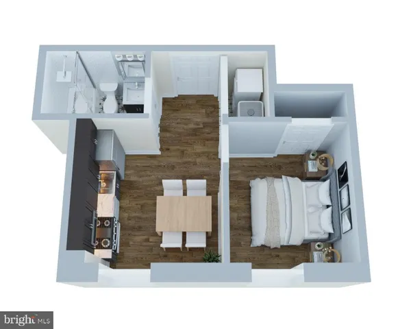 a black and white photo of a living room