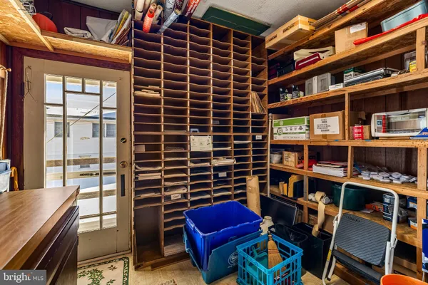 a view of storage and utility room