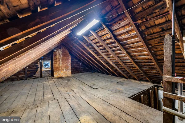 a storage room with furniture