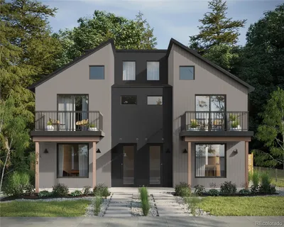 a front view of house with a garden