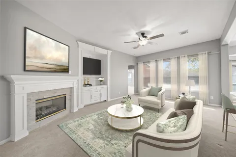 a view of empty room with windows