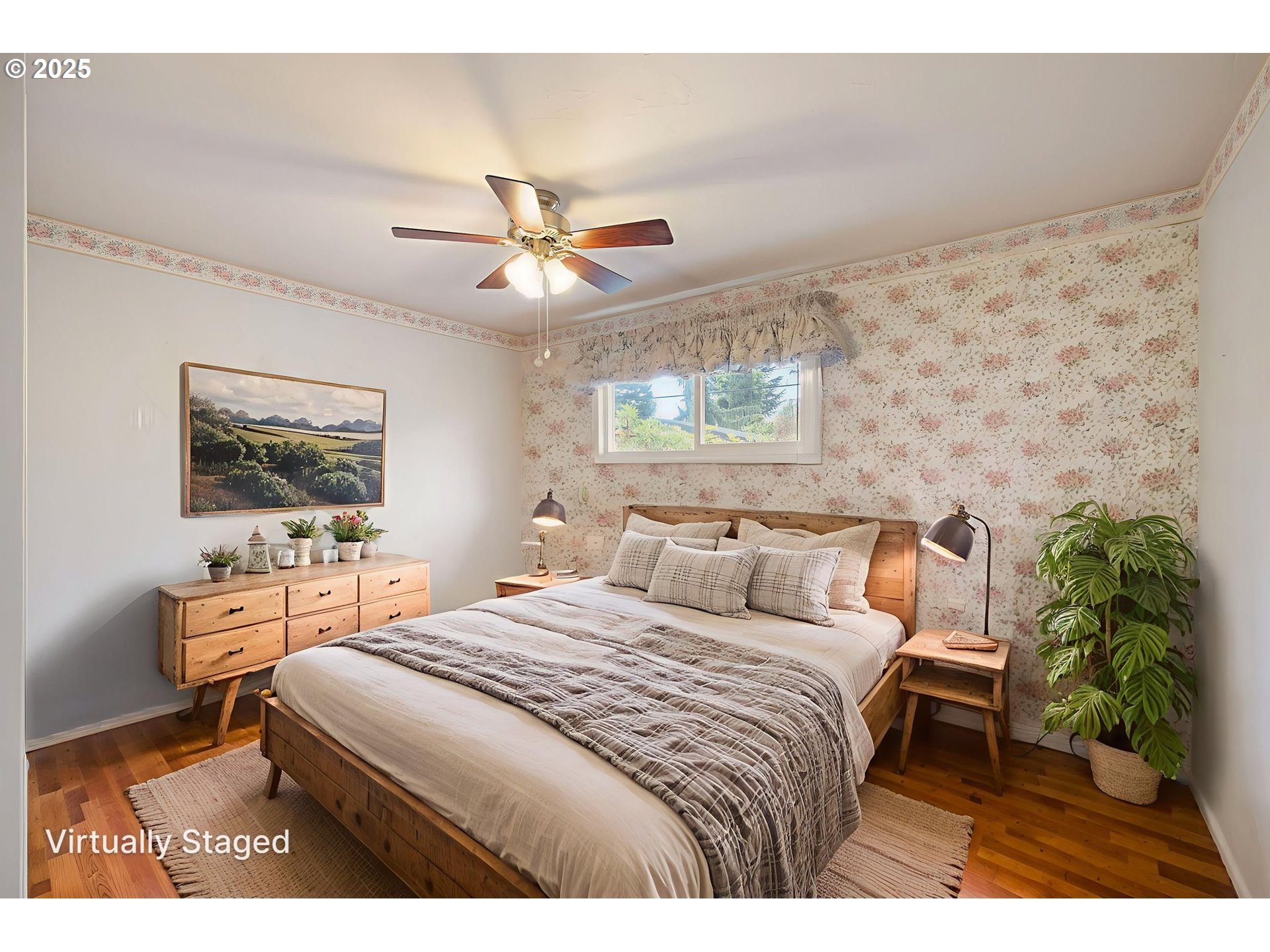 2030 Valhalla Street Eugene, OR 97401 - Photo 35 of 45 a bedroom with a bed and a chandelier