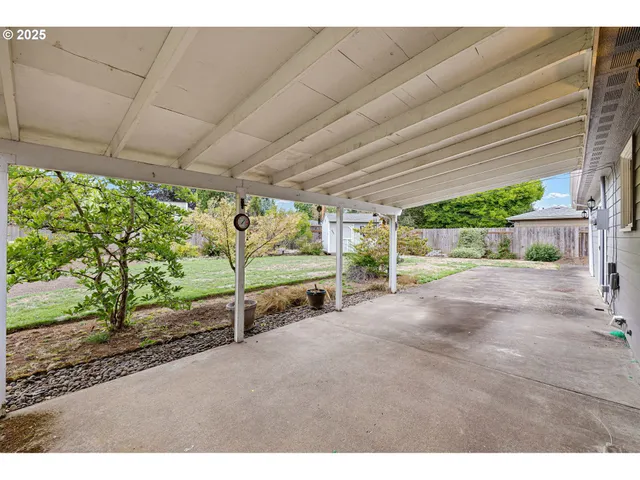 a view of a backyard