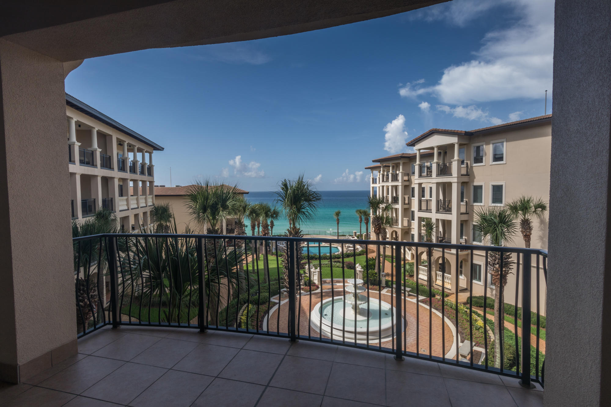 a view of city from balcony