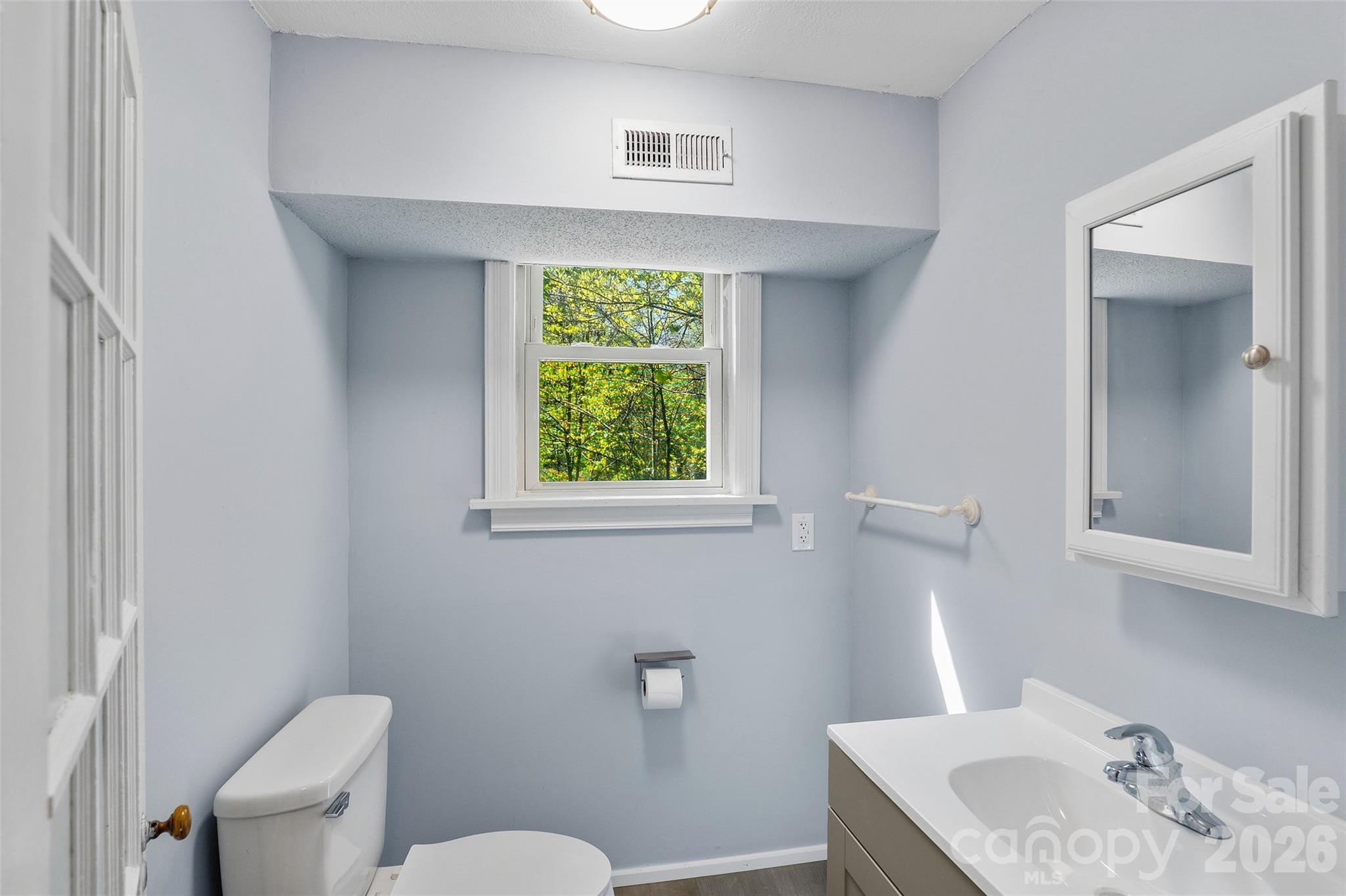 112 Candler School Road Candler, NC 28715 - Photo 14 of 37 a bathroom with a sink toilet and a mirror