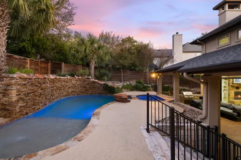 an aerial view of a house with lots of residential buildings