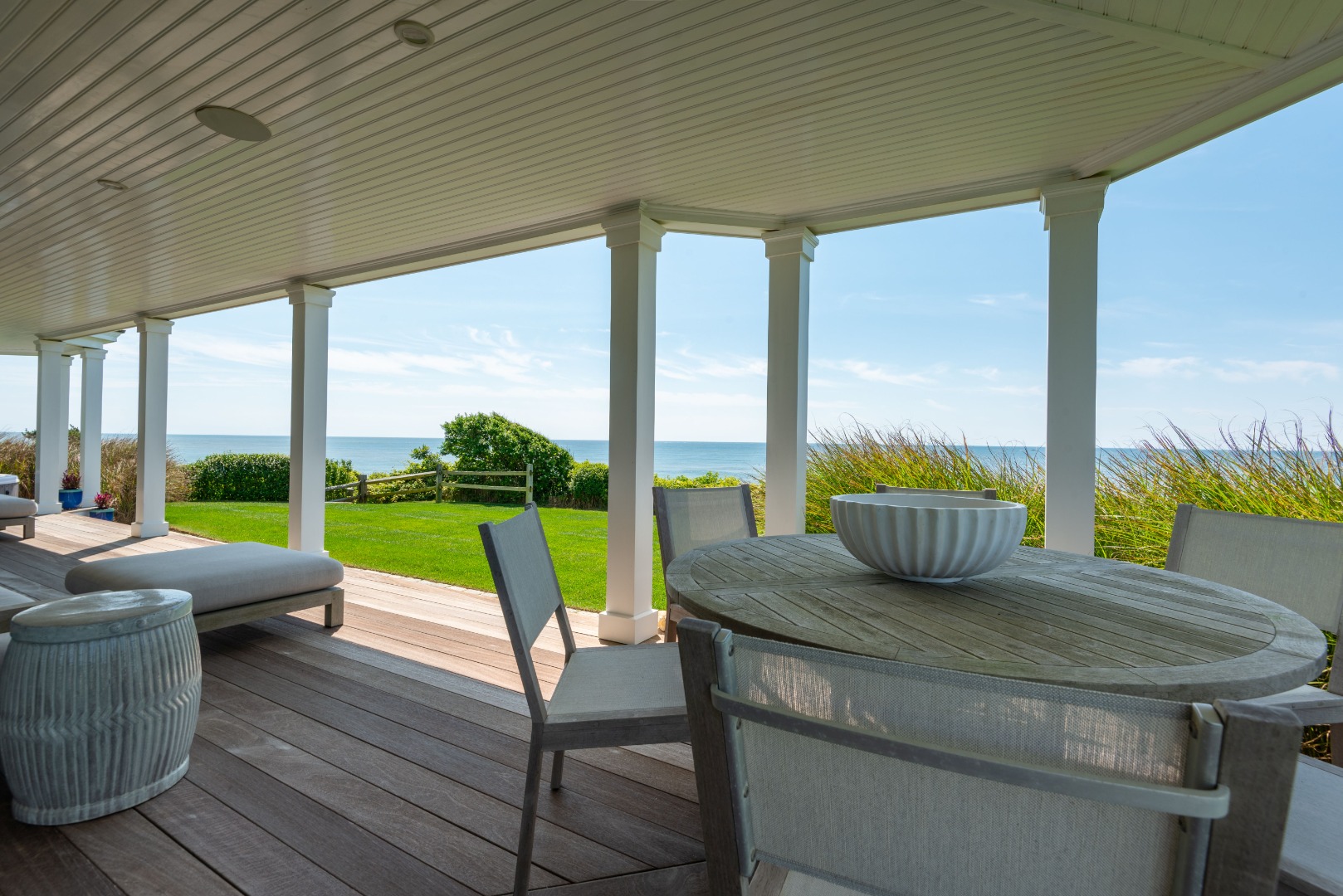 34 Bosworth Road Nantucket, MA 02554 - Photo 12 of 38 a view of a porch with furniture and garden