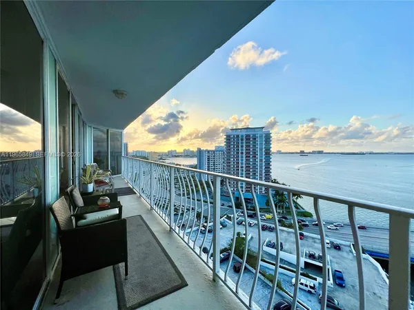 a view of balcony with couch