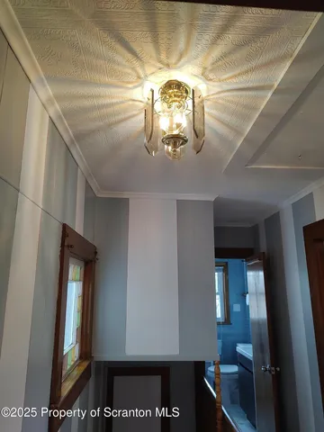 a view of a hallway with entryway