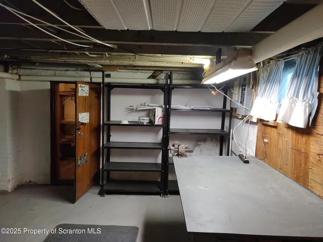a view of storage and utility room