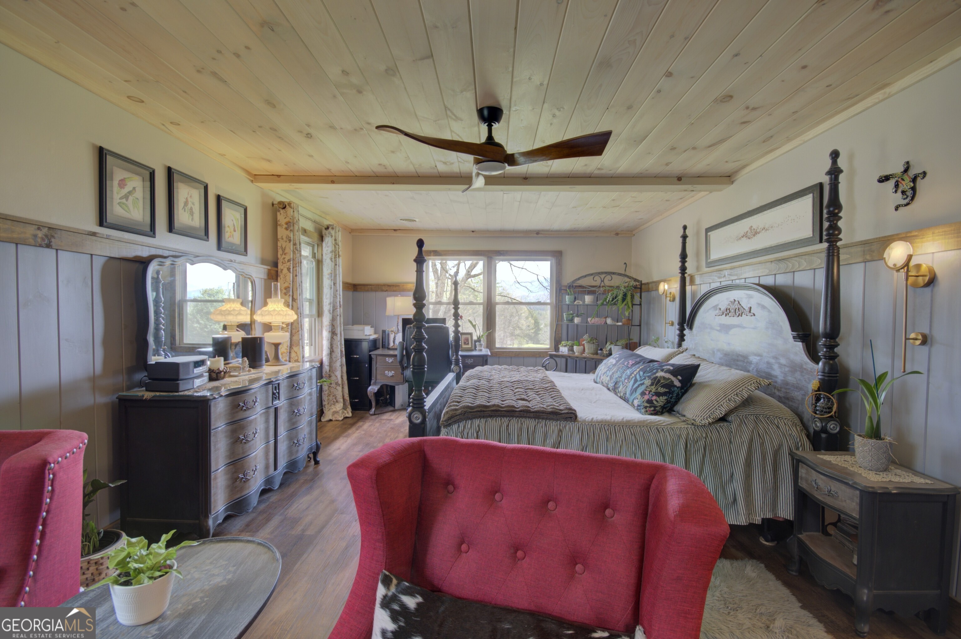 199 Oak Ridge Drive Blairsville, GA 30512 - Photo 75 of 107 a living room with furniture and a kitchen