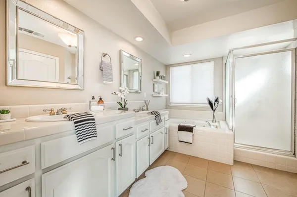 a view of pool with outdoor seating