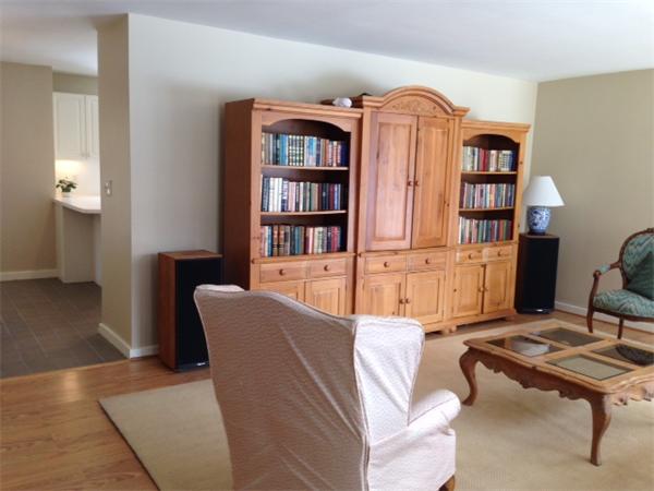 301 Marked Tree Road Needham, MA 02492 - Photo 7 of 19 a living room with furniture a rug and a book shelf