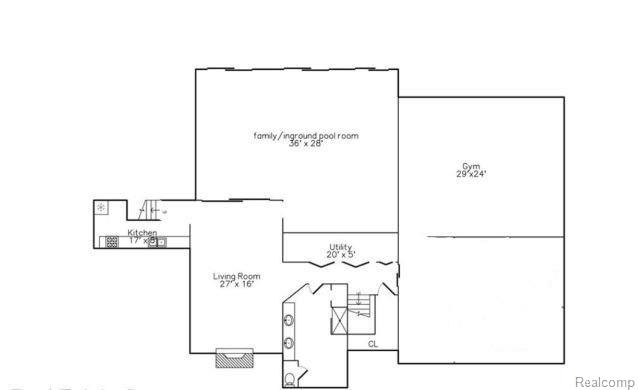 10165 Marshall Road South Lyon, MI 48178 - Photo 79 of 79 Former Basement Floor Plan