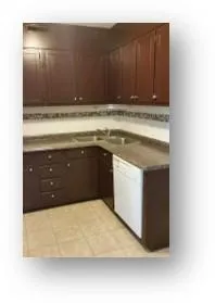 a bathroom with a tub