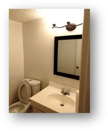 a view of a furniture in an empty room