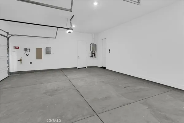 a view of a garage