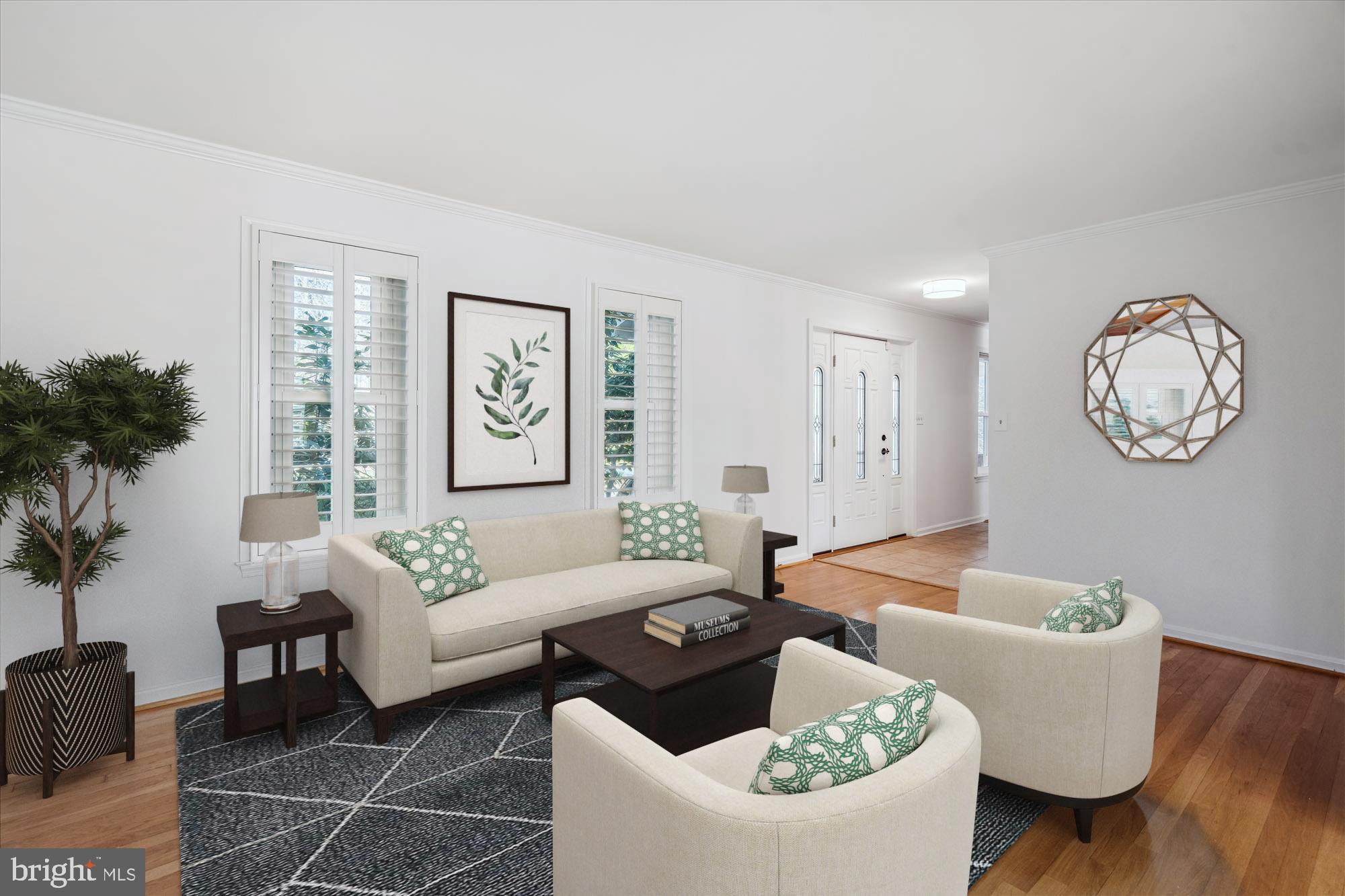 4048 Arjay Circle Ellicott City, MD 21042 - Photo 4 of 56 a living room with furniture a clock and a window