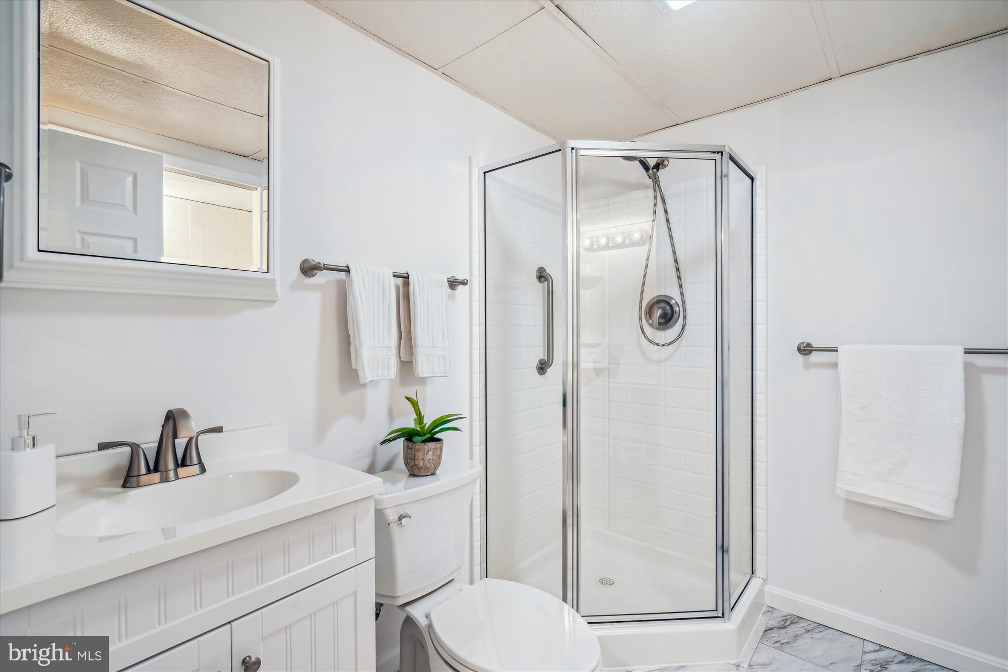 4048 Arjay Circle Ellicott City, MD 21042 - Photo 46 of 56 a bathroom with a shower sink vanity and toilet