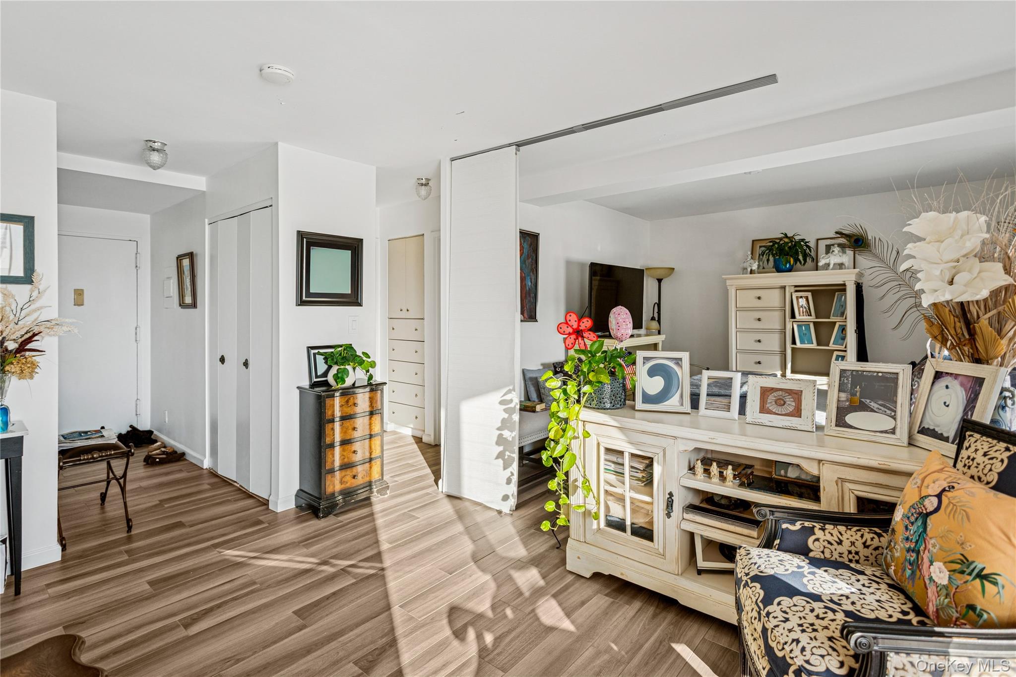 2 Richmond Road, Unit 3B Lido Beach, NY 11561 - Photo 7 of 17 a living room with furniture and a flat screen tv