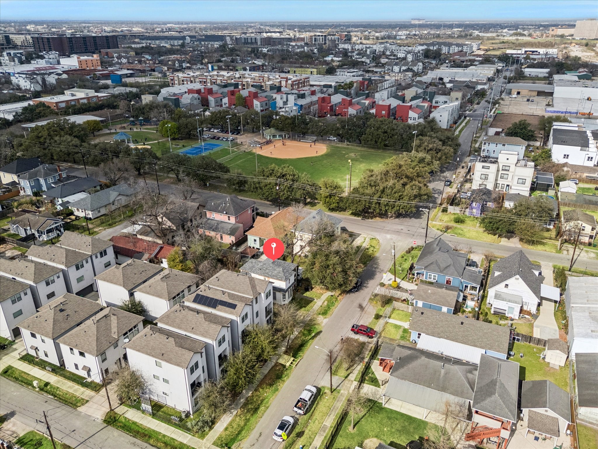 304 Palmer Street Houston, TX 77003 - Photo 4 of 7 an aerial view of residential houses with outdoor space