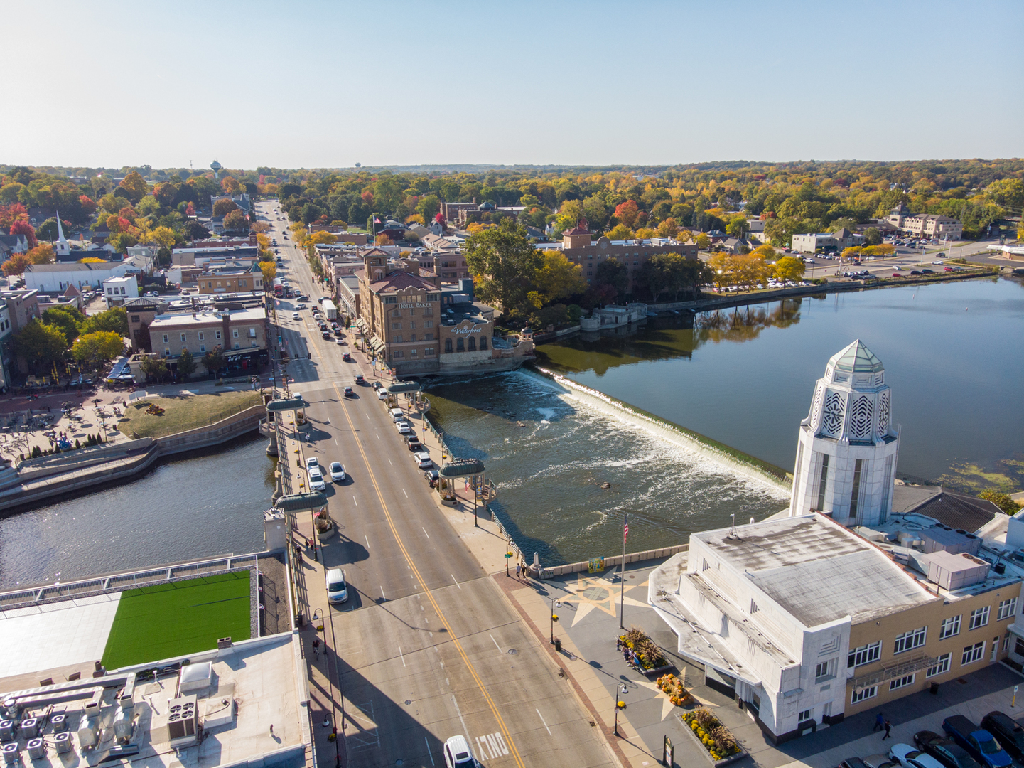 106 East Main Street St. Charles, IL 60174 - Photo 42 of 46 a view of a lake with a city