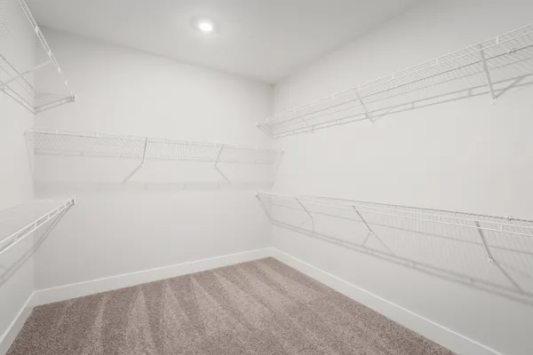 a view of a room with empty racks