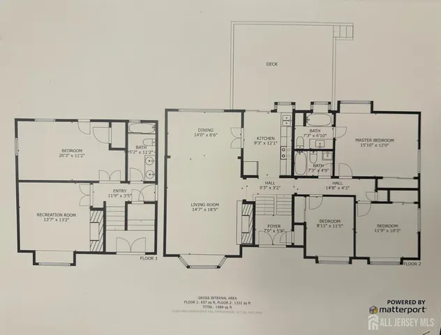 view of hall with wooden floor