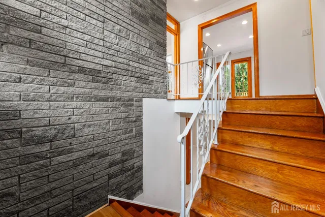 a view of entryway with a wooden door