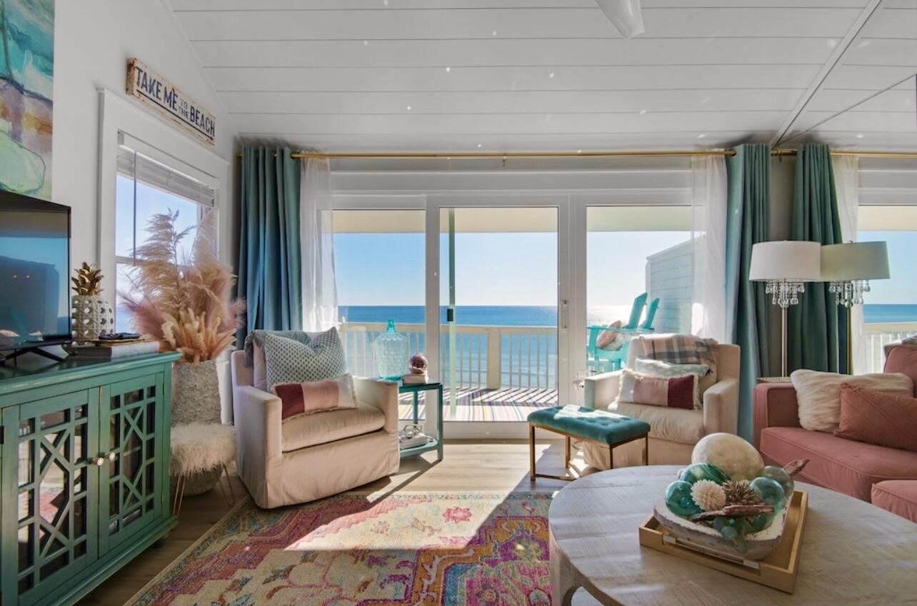 32461 East County Highway 30A, Unit 17 Inlet Beach, FL 32461 - Photo 10 of 53 a living room with furniture and a large window
