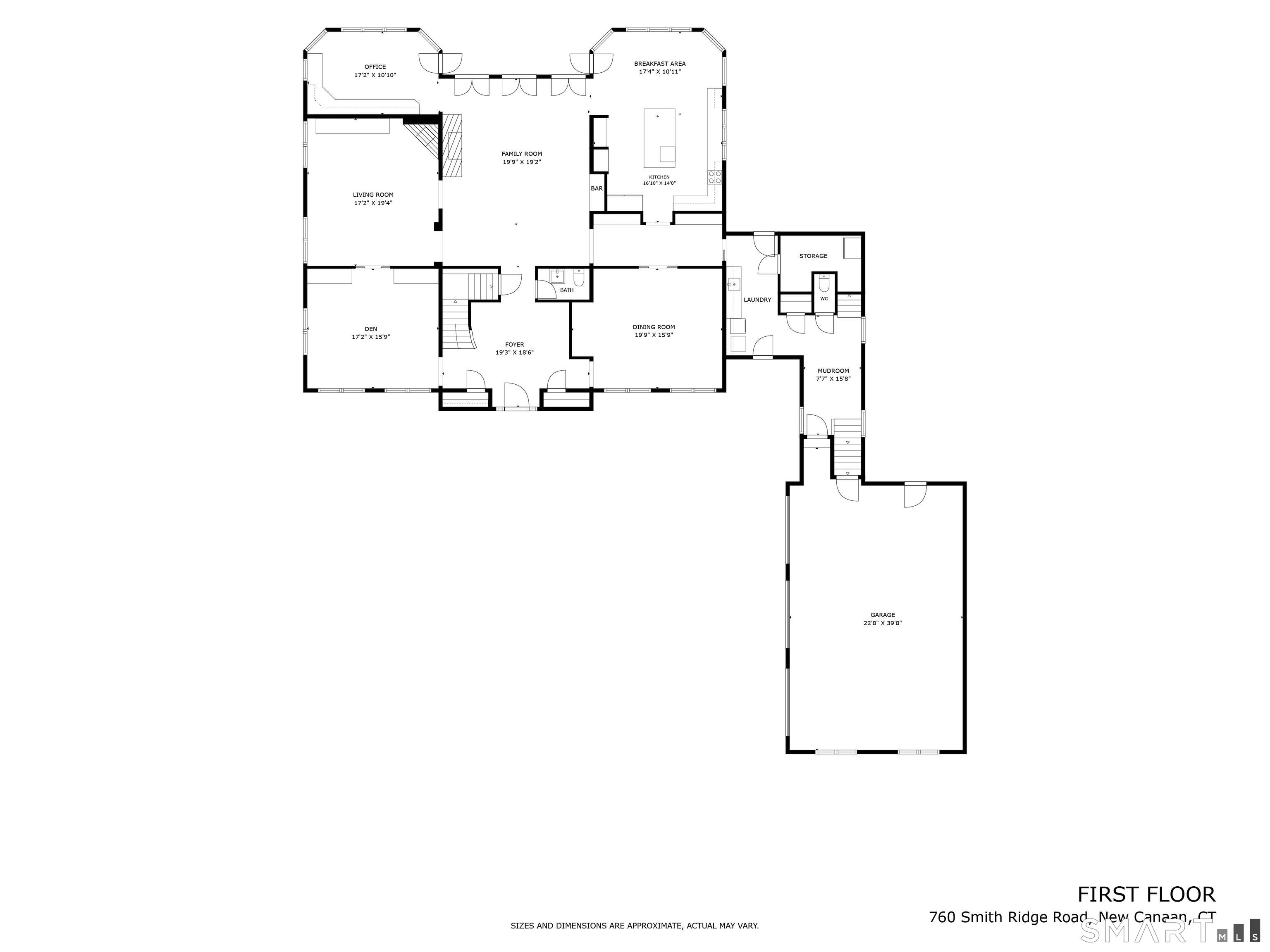 760 Smith Ridge Road New Canaan, CT 06840 - Photo 37 of 40 a picture of floor plan