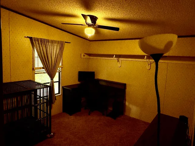 a utility room with a window