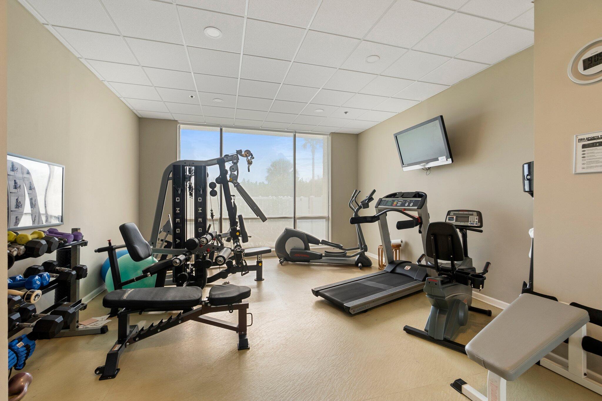 3100 North Hwy A1A, Unit PHA4 Fort Pierce, FL 34949 - Photo 47 of 54 a view of a room with gym equipment