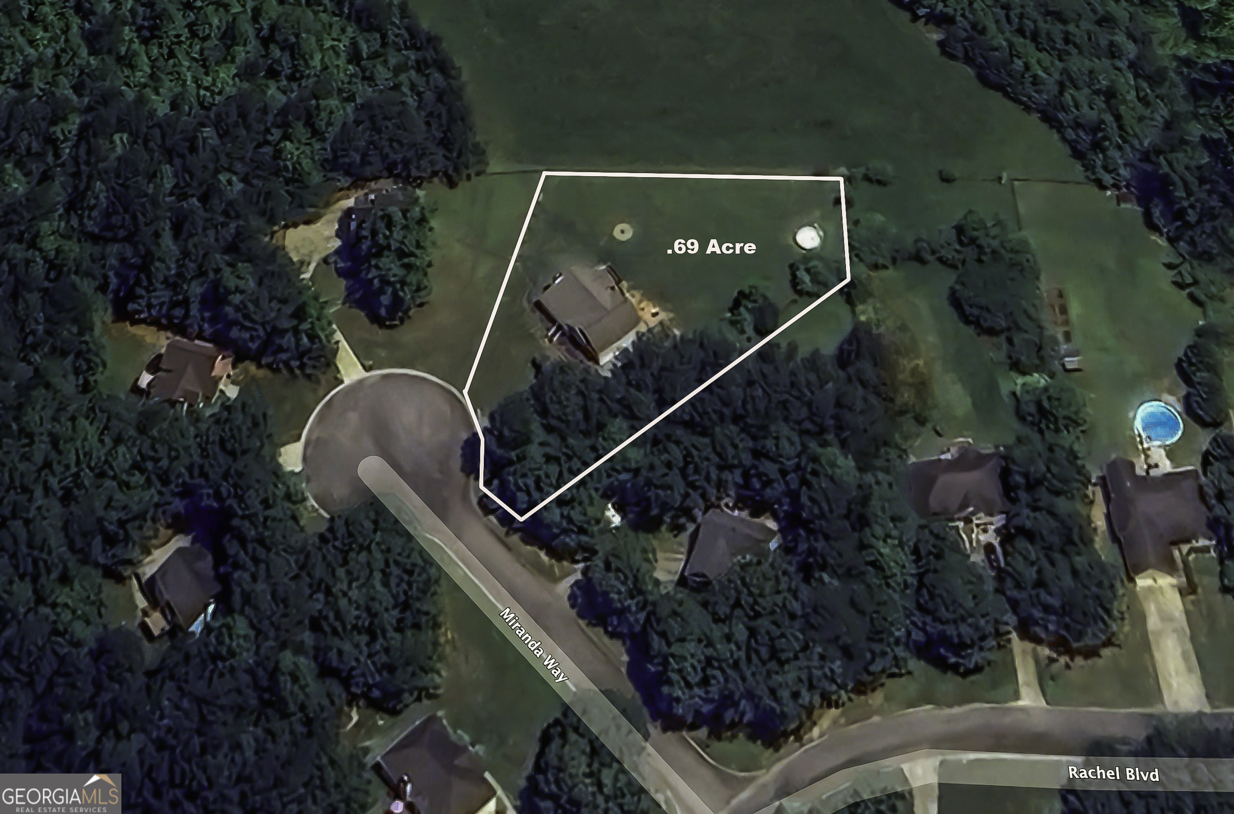 505 Miranda Way Temple, GA 30179 - Photo 3 of 33 an aerial view of house with yard swimming pool and outdoor seating