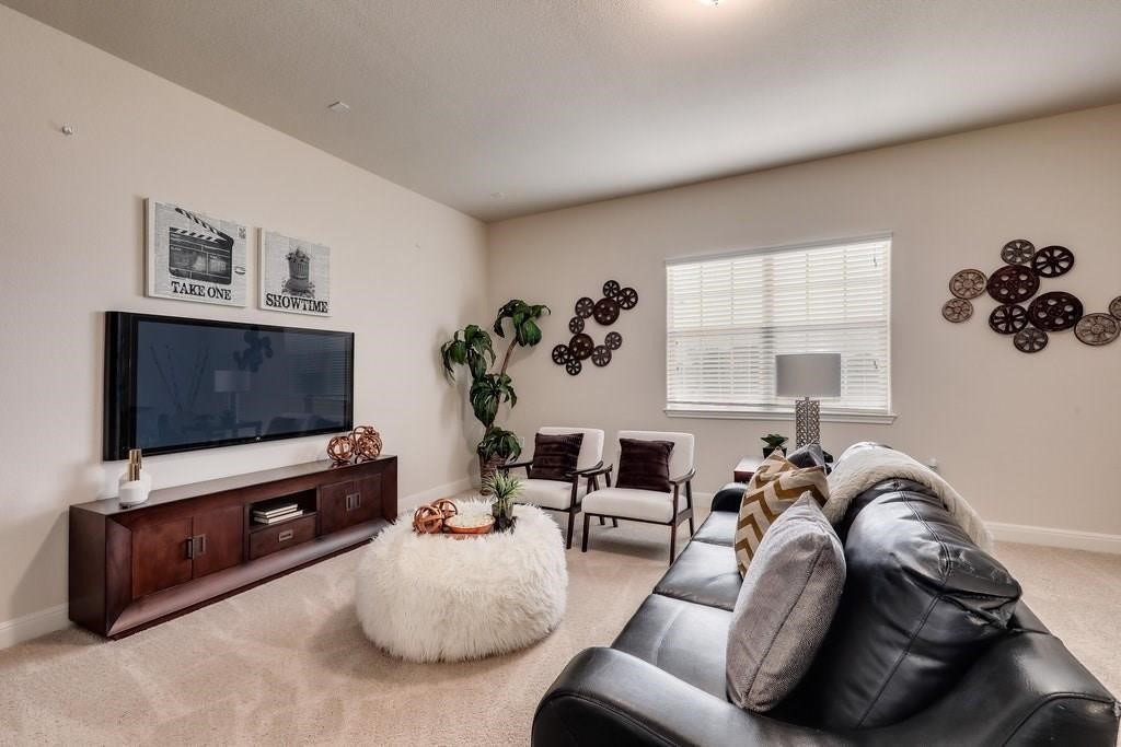 10825 Ballard Path Austin, TX 78717 - Photo 27 of 39 a living room with furniture and a flat screen tv