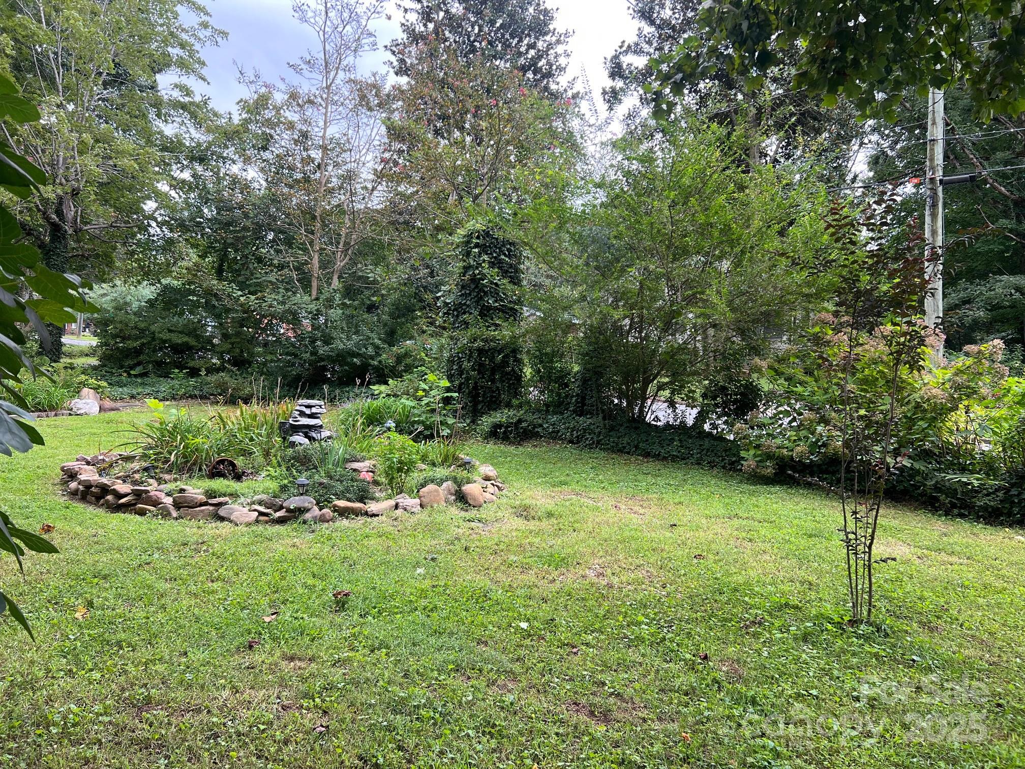 404 Patton Street Morganton, NC 28655 - Photo 8 of 40 a view of a backyard with potted plants and large trees