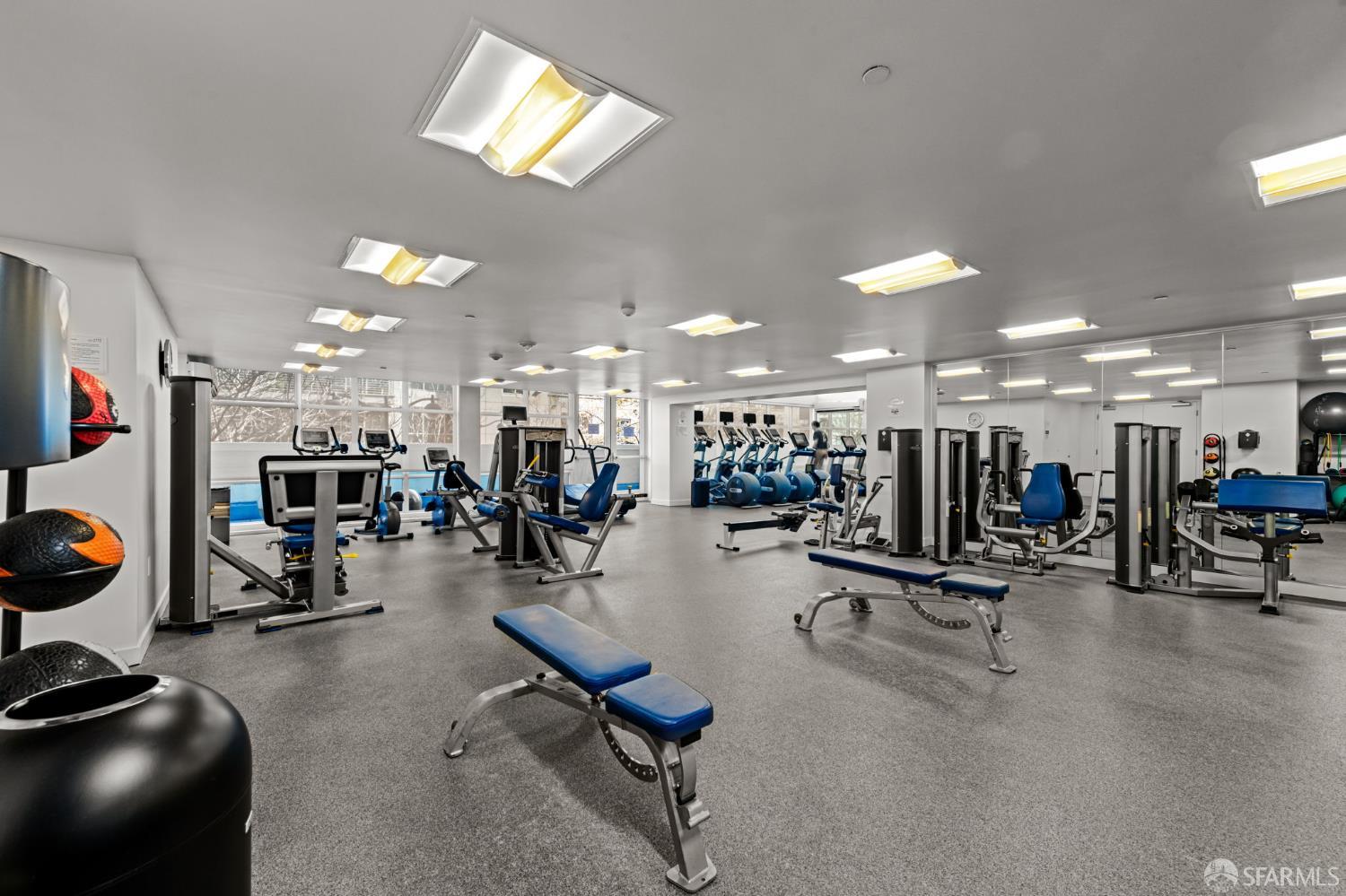 300 Berry Street, Unit 721 San Francisco, CA 94158 - Photo 23 of 27 a view of a room with gym equipment