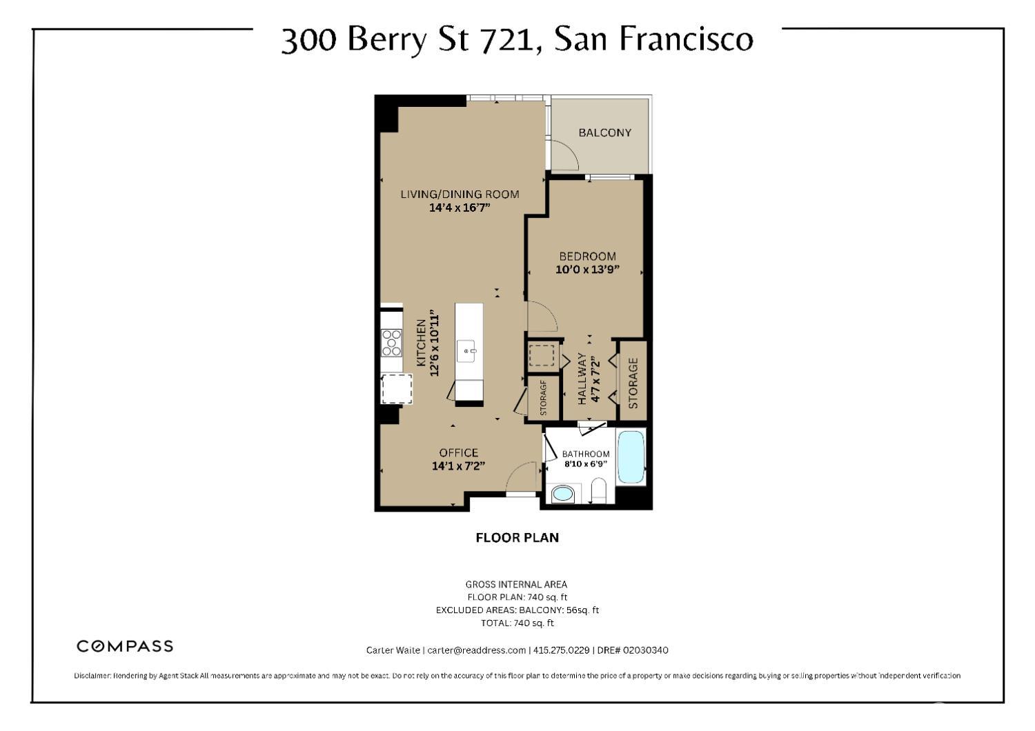 300 Berry Street, Unit 721 San Francisco, CA 94158 - Photo 27 of 27 a picture of a floor plan