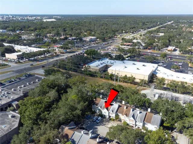 an aerial view of multiple house